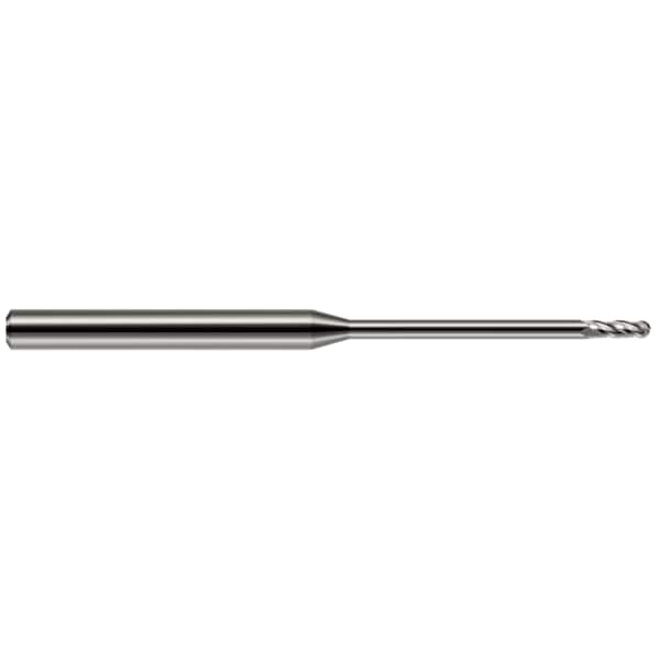 Miniature End Mill - 4 Flute - Ball, 0.0780" (5/64), Material - Machining: Carbide